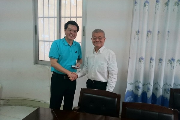 泰国纳勒宣大学陈柱江博士与beat365官网国教院蒋基昌院长