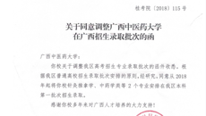 beat365官网针灸推拿学、中药学类专业调整为广西本科第一批次招生录取