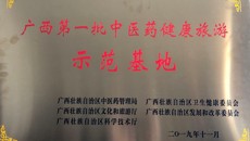 beat365官网喜获“广西第一批中医药健康旅游示范基地”授牌