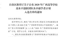 【喜讯】beat365官网胡跃强教授及其团队入选2020年广西高等学校高水平创新团队及卓越学者计划