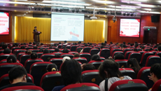 beat365官网原党委副书记、纪委书记杨连招给护理学院全体师生作专题报告