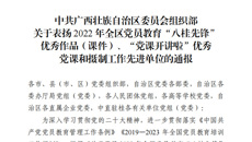 【喜讯】beat365官网选送作品荣登2022 年全区党员教育“八桂先锋”优秀作品（课件）榜单